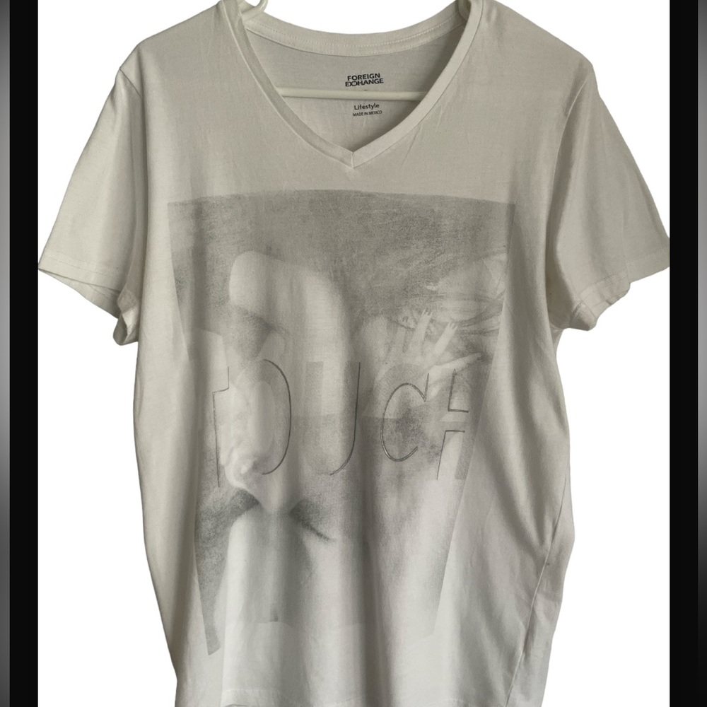 Mens White Foreign Exchange Short Sleeve Tee